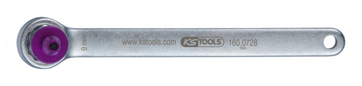 KS-Tools 2020 Freisteller Bremsen-Entlueftungsschluessel-extra-kurz-9-mm-lila 160-0728 1
