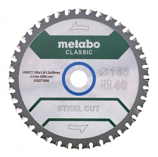 Metabo 2020 Freisteller Kreissaegeblatt-steel-cut-classic-165x20-Zaehnezahl-40-FZFA-4-Blister 628651000