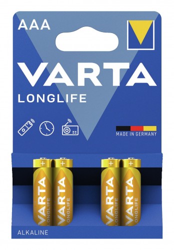 Varta 2022 Verpackung Batterie-LONGLIFE-AAA-4er-Blister 4103101414