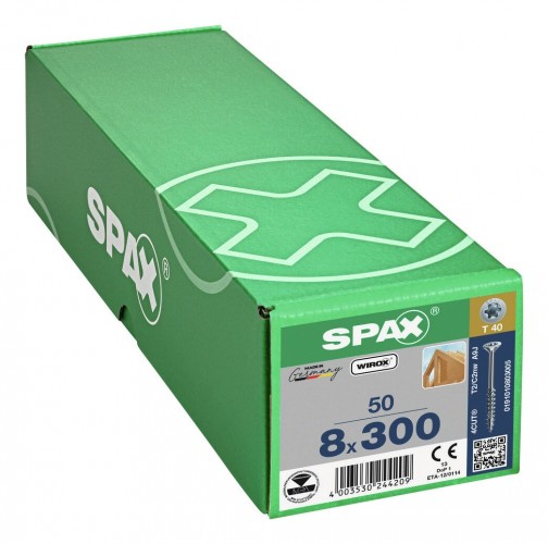 Spax 2023 Freisteller Holzbauschraube-Senkkopf-T-STAR-8-x-300-80-Wirox 0191010803005 1