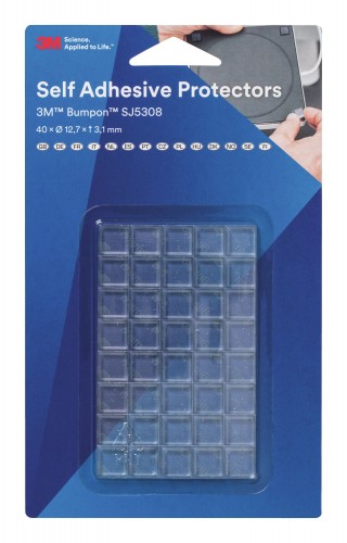 3M 2020 Freisteller Bumpon-40-Stueck-Elastikpuffer-Transparentarent-12-7-x-3-1-mm
