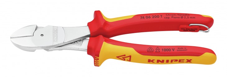 Knipex 2019 Freisteller Kr-Seitenschneider-VDE-TT-200mm-K-Griff