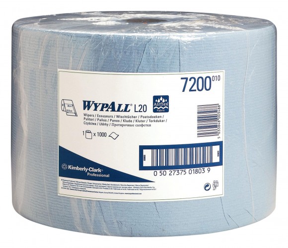 07300070 Kimberly-Clark Wypall L20 Wischtücher 38x23,5cm blau 