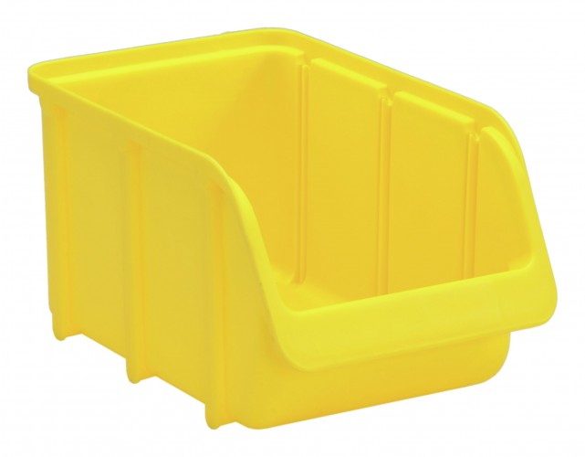 Huenersdorff 2021 Freisteller Sichtbox-gelb-Groesse-3-B146xH127xT242-mm