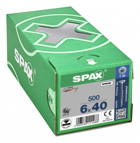 Spax 2023 Freisteller Senkkopfschraube-T-STAR-6-x-40-24-Wirox-HP 0191010600405 1