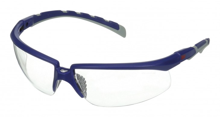 3M 2021 Freisteller Brille-Solus-blau-grau-beschlagfrei-kratzfest-klare-Scheibe