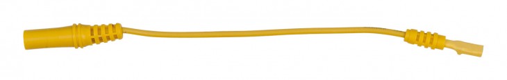 KS-Tools 2020 Freisteller 4-mm-Eingangsbuchse-3-mm-Pruefadapterbuchse-flach-gelb 150-0964