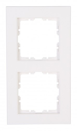 Kopp 2020 Freisteller Rahmen-2f-reinweiss-matt-HK07-Kunststoff-Thermoplast-geeignet-Unterputz-Installation 402629005