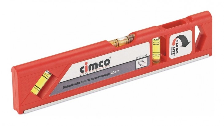 CIMCO 2020 Freisteller Wasserwaage-Kunststoff-250-mm-3Lib-magnetisch 211542
