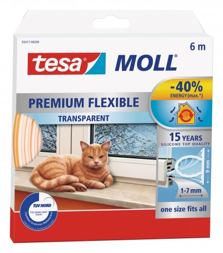 Tesa 2017 Foto Tesamoll-Premium-Flexible-Ttransparent-6m-x-7mm-x-9mm 05417-00200-0