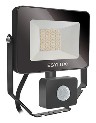 Esylux 2020 Freisteller LED-Strahler-10W-OFL-AFL-BASIC-3000K-schwarz-1-LED-1000-lm-IP65-matt-Konverter-breitstrahlend EL10810817