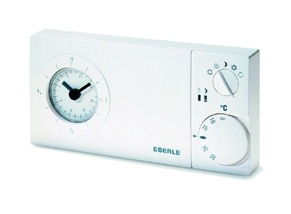 Eberle 2017 Foto Uhrenthermostat-analog-230V-16A-weiss-Tag-5-30C-100-Stunde EASY3ST
