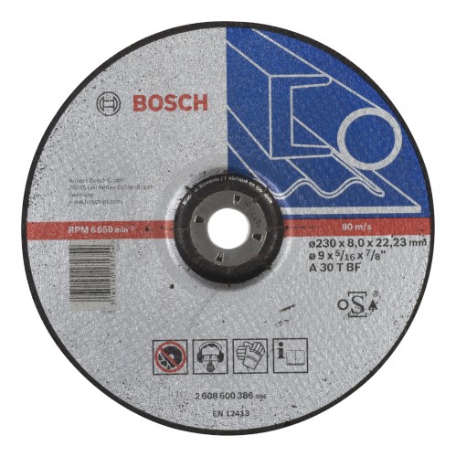 Bosch 2022 Freisteller Zubehoer-Expert-for-Metal-A-30-T-BF-Schruppscheibe-gekroepft-230-x-22-23-x-8-mm 2608600386
