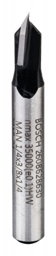 Bosch 2024 Freisteller V-Nutfraeser-1-4-Zoll-D1-6-3-mm-L-9-2-mm-G-45-mm-90 2608628630 2