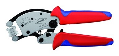 Knipex 2020 Freisteller Crimpzange-mechanisch-Aderendhuelsen-0-14-16-qmm-AWG26-5-Rollpressung-Crimpung 975318SB 1