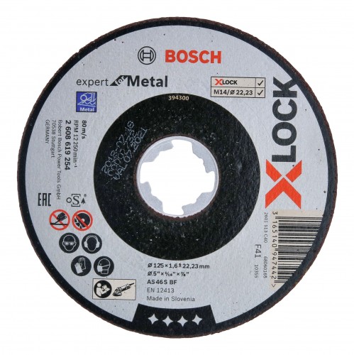 5x Bosch Trennscheibe X-LOCK gerade Expert for Metal AS 46 S BF 115x22,23x1,6mm 