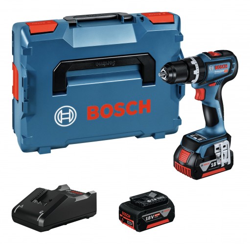 Bosch-Professional 2024 Freisteller Akku-Schlagbohrschrauber-GSB-18V-90-C-2x-Akku-5-0Ah-in-L-BOXX-136 06019K6106