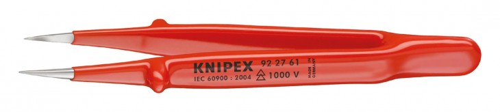 Knipex 2017 Foto Praezisions-Pinzette-VDE-130mm-spitz-gerade