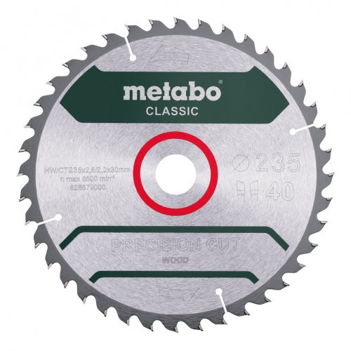 Metabo 2021 Freisteller Kreissaegeblatt-precision-cut-wood-classic-235x30-mm-Zaehnezahl-40-Wechselzahn-15
