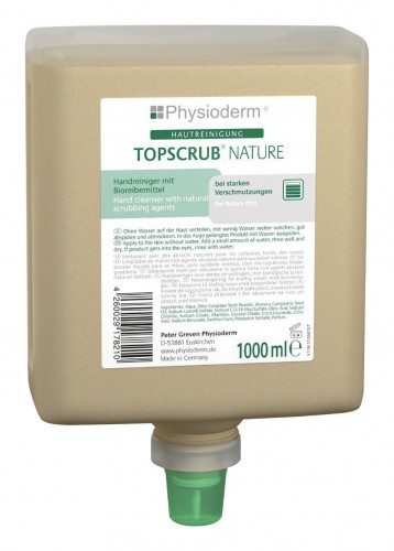 Physioderm 2020 Freisteller Topscrub-nature-1000-ml-Neptuneflasche-Handreiniger-Naturreibemittel