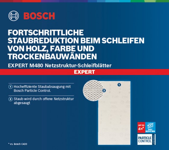 Bosch 2024 Promotion M480-Schleifnetz-Set-Schwingschleifer-10-teilig