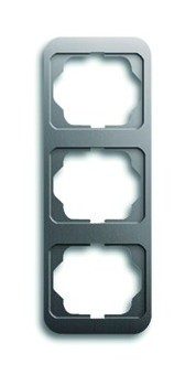 Busch-Jaeger 2017 Foto Rahmen-3f-platin-matt-vertikal-Metall-Aluminium 1733-20