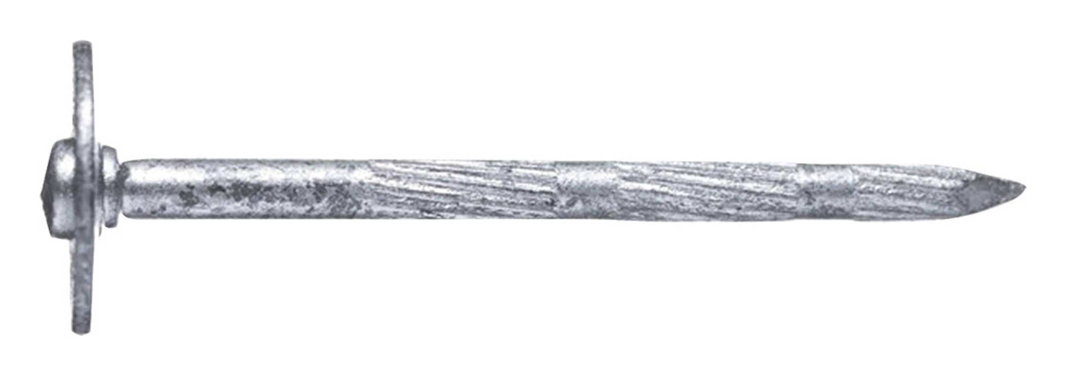 250 Stahlnägel Stahlnagel mit Scheibe verzinkt geriffelt Scheibenkopf Nagel Ø3, 