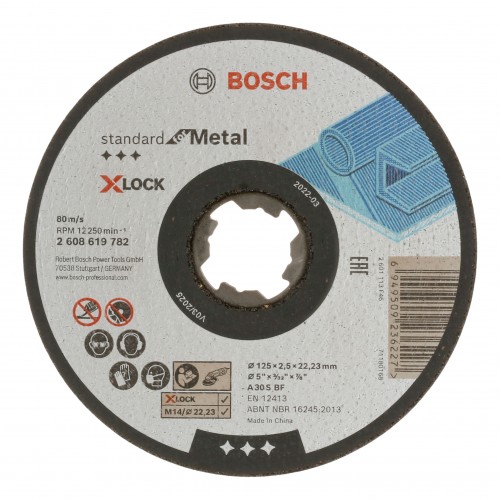 Bosch 2024 Freisteller X-LOCK-Standard-for-Metal-Trennscheibe-gerade-125-mm 2608619782