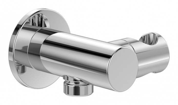 Villeroy-Boch 2023 Freisteller Universal-Showers-Handbrausehalter-Rund-Schlauchanschluss-Chrom TVC00046200061