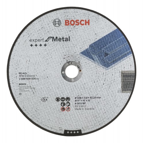 Bosch 2022 Freisteller Zubehoer-Expert-for-Metal-A-30-S-BF-Trennscheibe-gerade-230-x-3-mm 2608600324