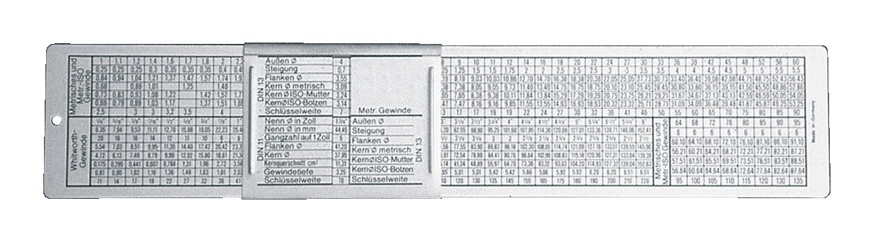 Metrisch ISO 60° Doppel-Gewindeschablonen für Whitworth-Gewinde 55° 18 Blatt 
