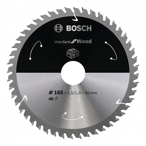 Bosch 2022 Freisteller Akku-Kreissaegeblatt-Standard-for-Wood-165-x-1-5-1-x-30-48-Zaehne 2608837689