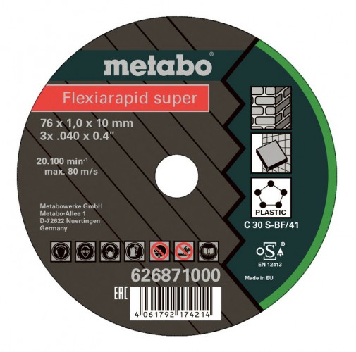 Metabo 2020 Freisteller Flexiarapid-Super-76x1-0x10-0-mm-Universal 626871000