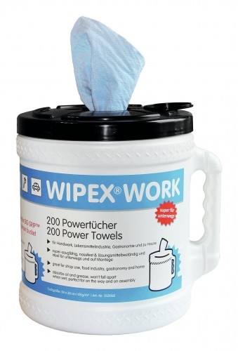 Wipex 2022 Freisteller Wischtuchspender-Work-Big-Grip-Dispenser-Bucket-Wischtuchspender-inkl-Rolle 55206E