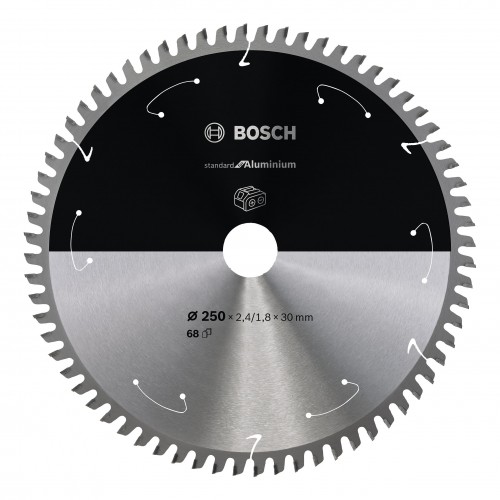 Bosch 2022 Freisteller Akku-Kreissaegeblatt-Standard-for-Aluminium-250-x-2-4-1-8-x-30-68-Zaehne 2608837778