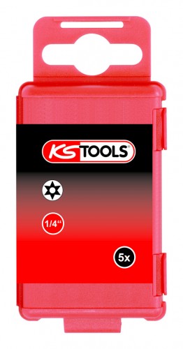 KS-Tools 2020 Freisteller 1-4-Bit-Torx-Bohrung-75-mm-5er-Pack