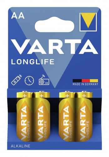 Varta 2022 Verpackung Batterie-LONGLIFE-AA-4er-Blister 4106101414