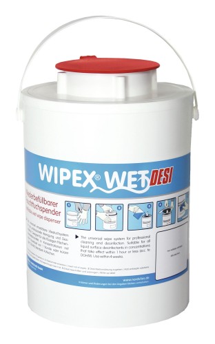 Wipex 2022 Freisteller Feuchttuchspender-Wet-Desi-rot-Kunststoff 999913