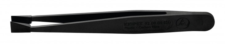 Knipex 2023 Freisteller Kunststoffpinzette-ESD-schwarz-92-09-05-ESD 92-09-05-ESD