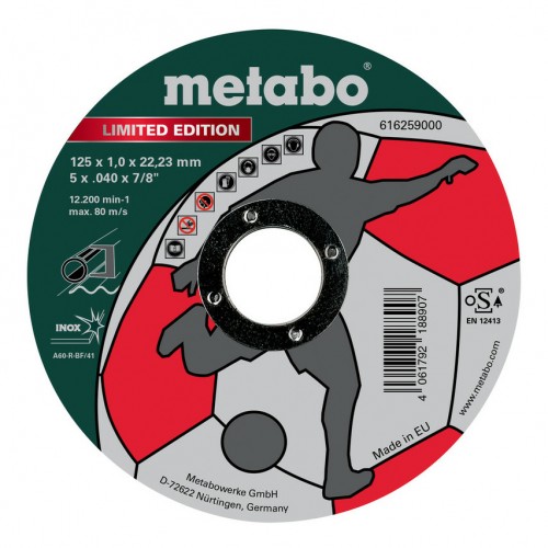 Metabo 2020 Freisteller Universalscheibe-Limited-Edition-Soccer-125-x-1-0-x-22-23-Inox-TF-41 616259000