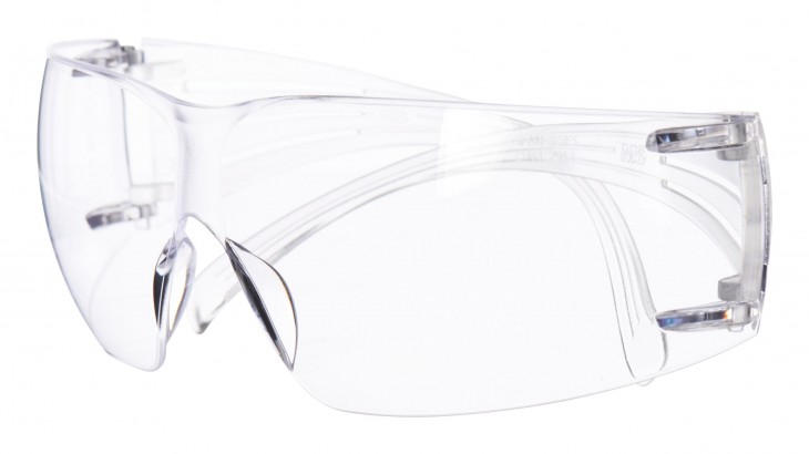 3M 2020 Freisteller Brille-Secure-Fit-201-AS-UV-PC-klar-Rahmen-transparent 1
