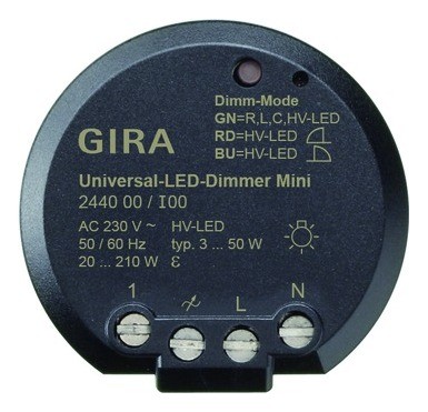 Gira 2020 Freisteller Dimmer-System-3000-20-50W-LED-Unterputz-Lichtwertspeicher 244000