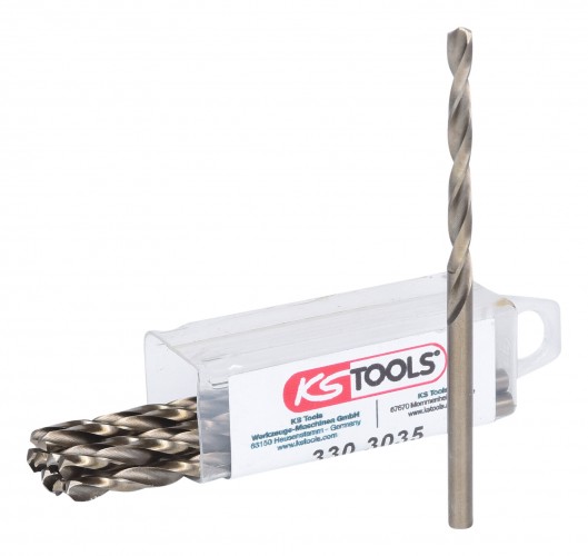 KS-Tools 2020 Freisteller HSS-G-Co-5-Spiralbohrer-3-5-mm-10er-Pack 330-3035 1